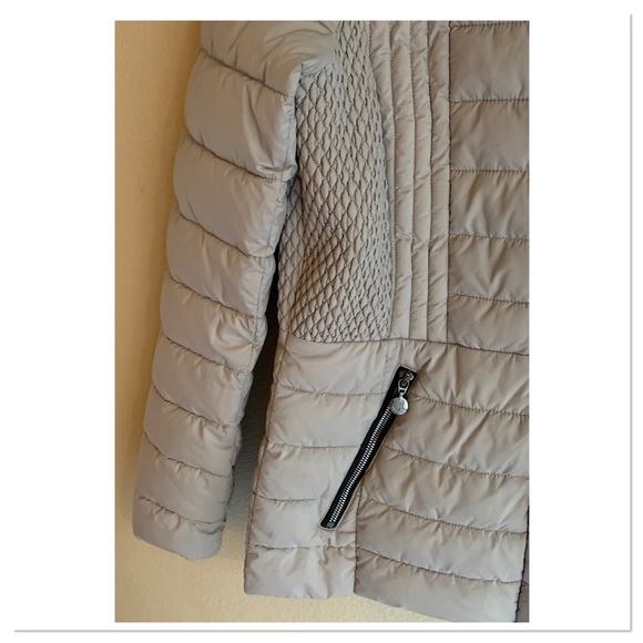 Bernardo Packable Puffer Jacket Light Gray Black Size Small - Picture 6 of 12